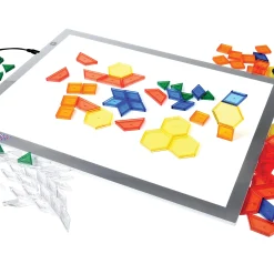 Translucent Light Table Pattern Blocks | 147-Piece Creative STEM Learning Set