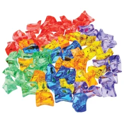 Translucent Rainbow Learning Gems | 216-Piece Early Math, Sensory, and Light Table Manipulative Set