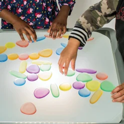 Translucent Rainbow Pebbles | Stacking, Sorting, and Color 36-Piece Play Set