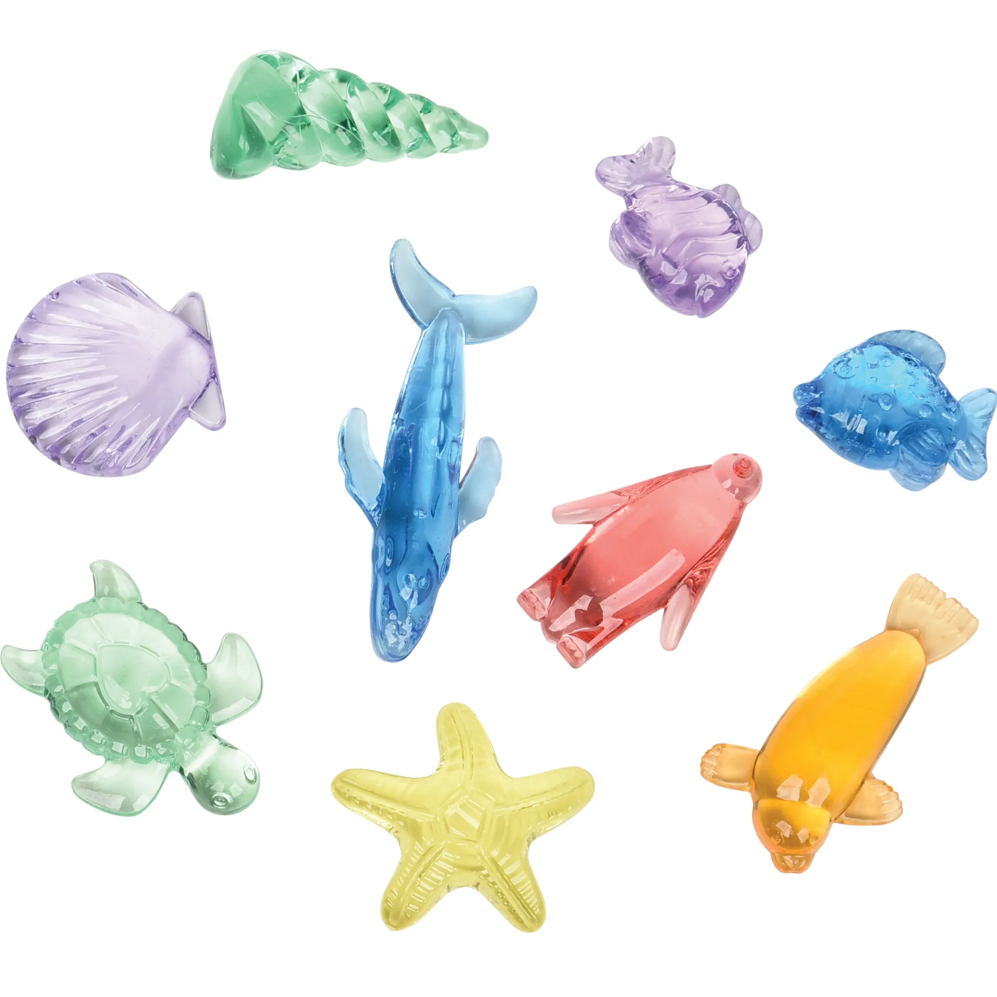 Translucent Sea Life Counters | 84-Piece Light Table Math, STEM & Sensory Manipulative Set