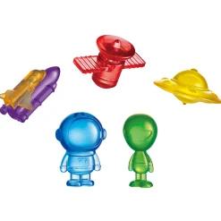 Translucent Space Counters Set | 36 Piece STEM Math Manipulatives with Astronaut, Rocket & UFO Designs