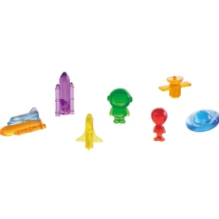 Translucent Space Counters Set | 36 Piece STEM Math Manipulatives with Astronaut, Rocket & UFO Designs