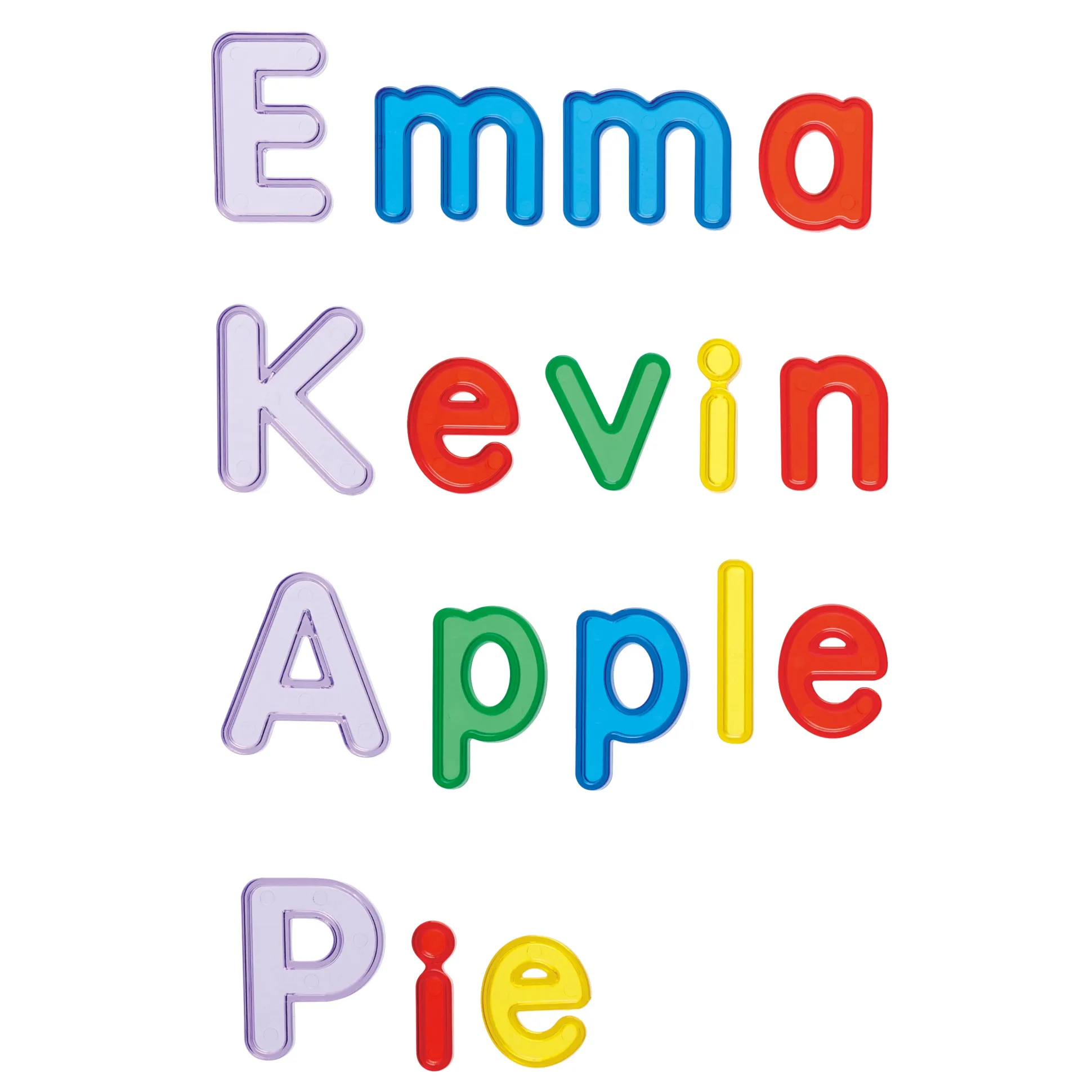 Translucent Spelling Set | 92 Piece Alphabet Letter Manipulatives with Uppercase & Lowercase Letters