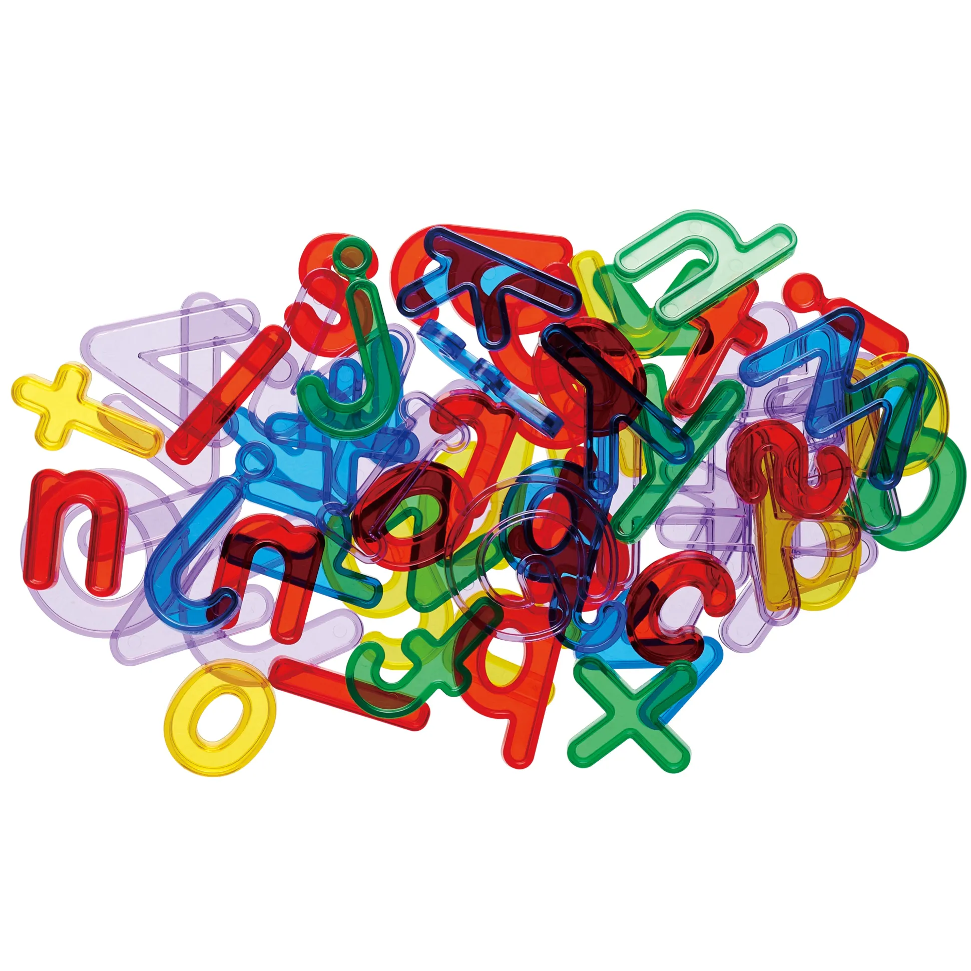 Translucent Spelling Set | 92 Piece Alphabet Letter Manipulatives with Uppercase & Lowercase Letters