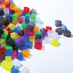 Translucent Stacking Counting Cubes | 100-Piece Interlocking Math, Sorting & Light Table Manipulative Set