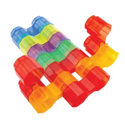 Translucent Twin Blocks | 48-Piece Interlocking Building Set for Light Table Play, Early Engineering & Fine Motor Development