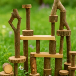 Tree Blocks with Bark | 36-Piece Eco-Friendly Set
