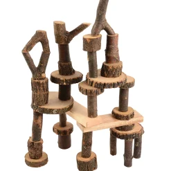 Tree Blocks with Bark | 36-Piece Eco-Friendly Set