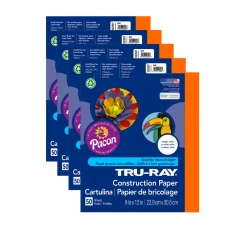 Tru-Ray Heavyweight Construction Paper - 250 Sheets - Orange - 9" x 12"