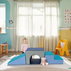 Tunnel & Ramp Soft Climber Set | 3-Piece Gross Motor PlayForms