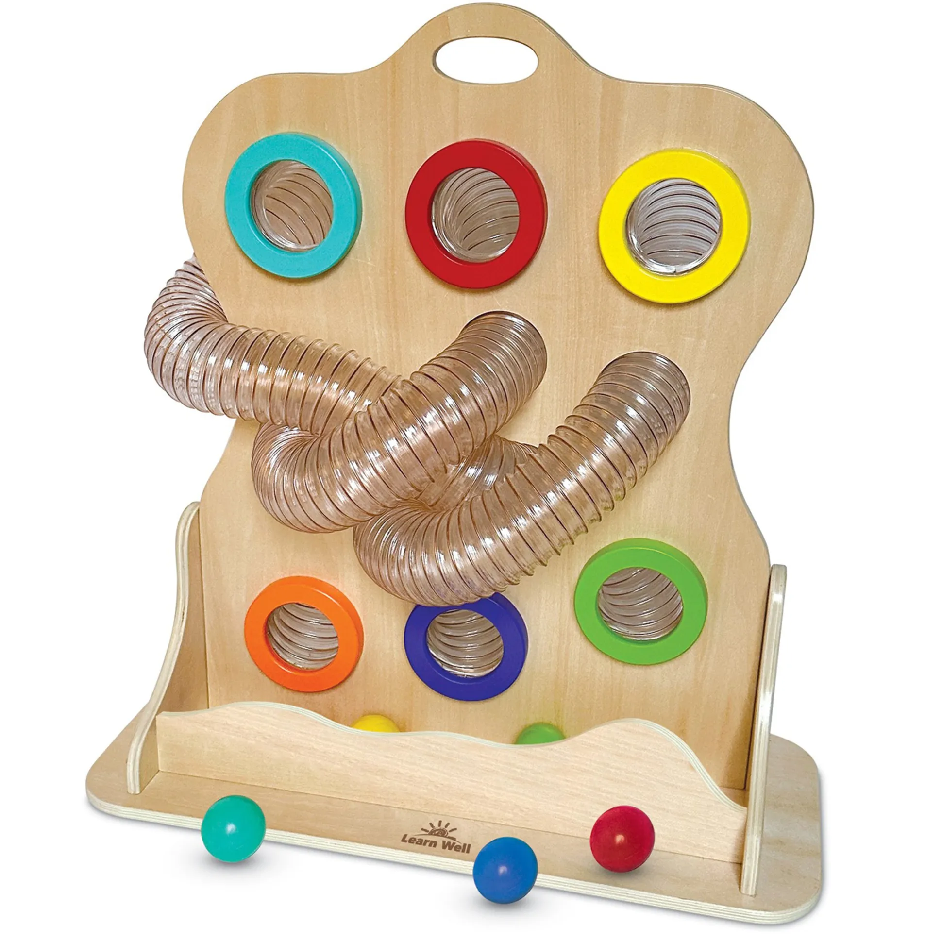 Twist and Turn Tubie Wooden Ball Drop Toy | Gross Motor, Coordination & Sensory Learning Activity
