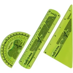 Unbreakable Twist & Flex Geometry Set – Flexible Ruler, Triangle & Protractor Kit for Kids, STEM, Drafting & Classroom Use, Assorted Colors, Ages 6+