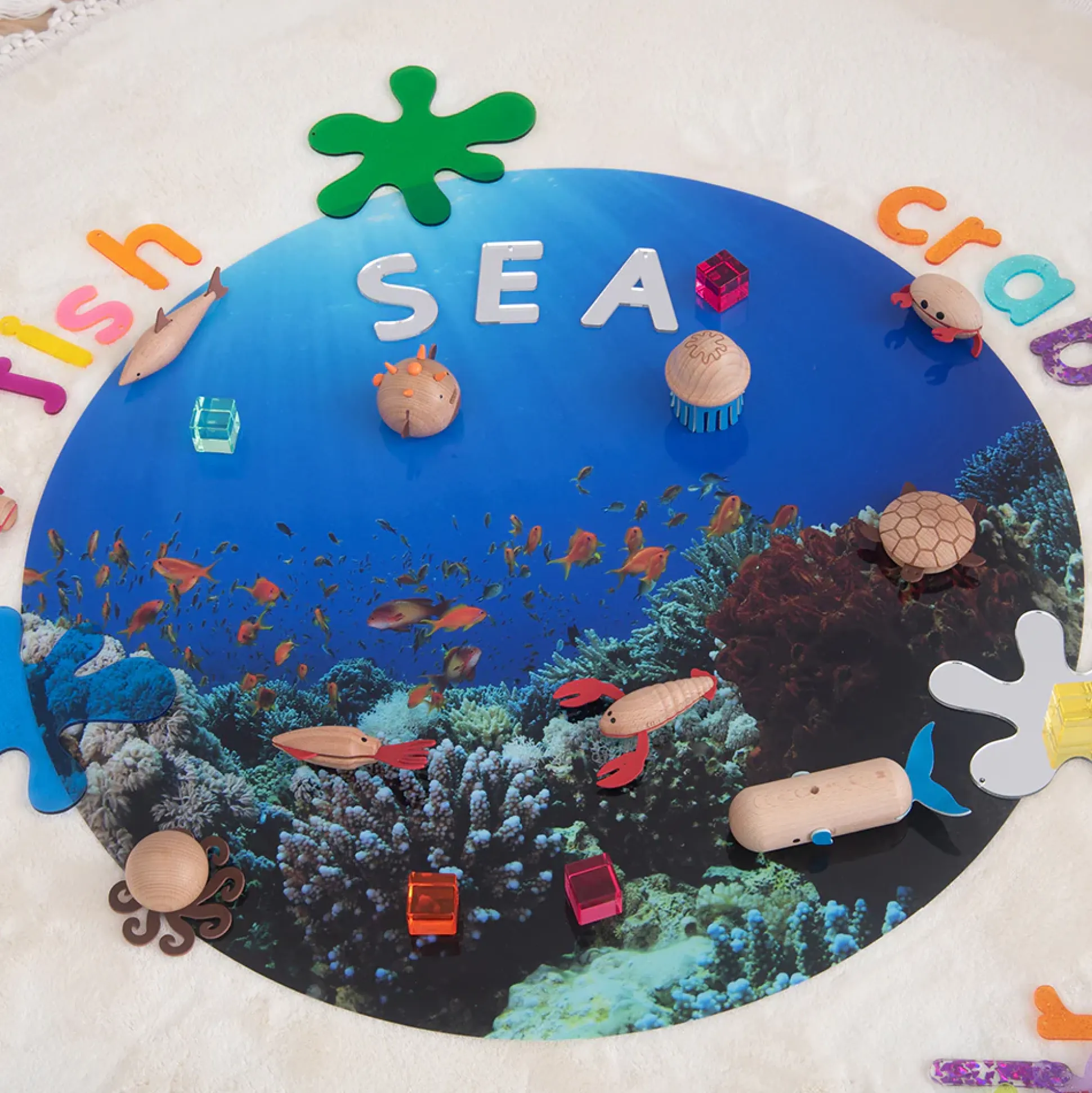 Under The Sea Sensory Play Mat for Light Tables