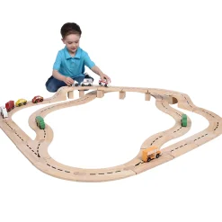 Unit Block Roadway Car Track Set