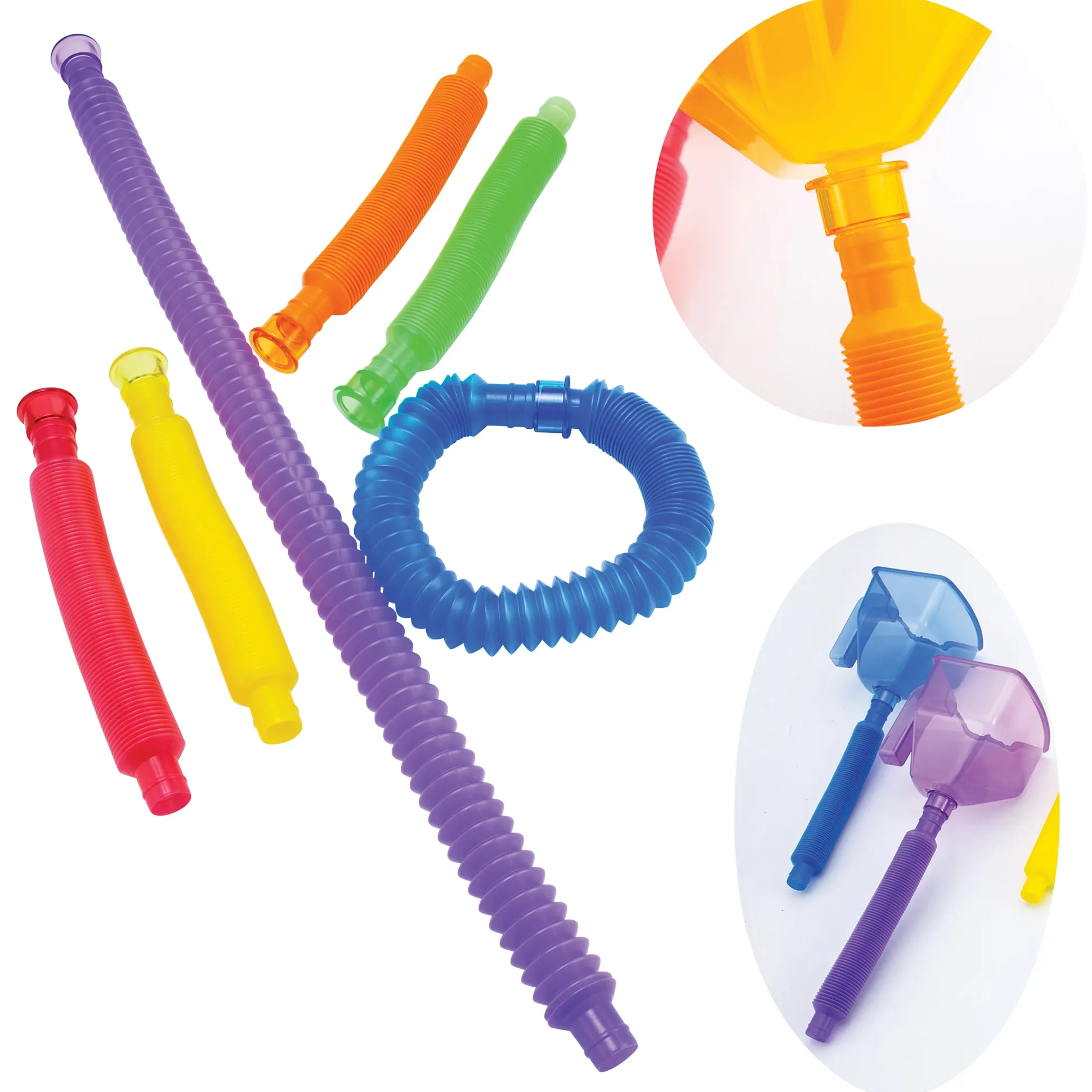 Water Play STEM Tools Set with Stretch Pipes & Funnels | Hands-On Sensory Exploration