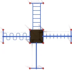 Waverly Woods Overhead Climber Playground Set | Multi-Directional Upper Body Fitness Structure for Ages 5–12