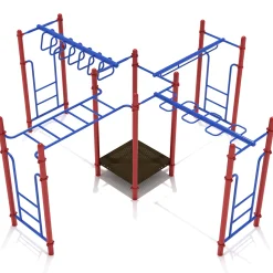 Waverly Woods Overhead Climber Playground Set | Multi-Directional Upper Body Fitness Structure for Ages 5–12
