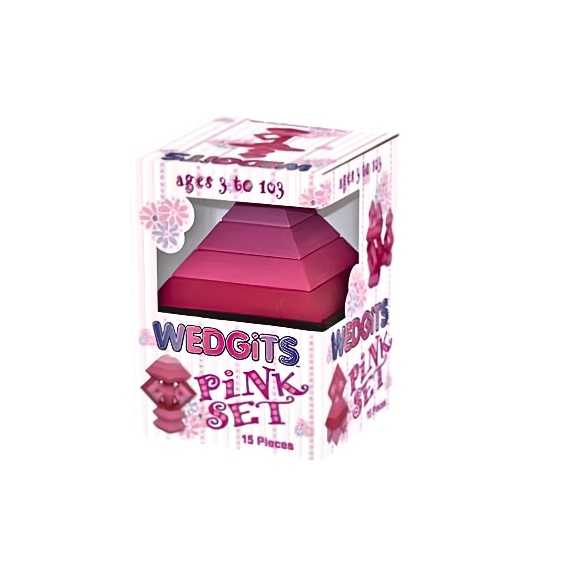 WEDGiTS Pink Building Set – 15 Piece Creative Construction