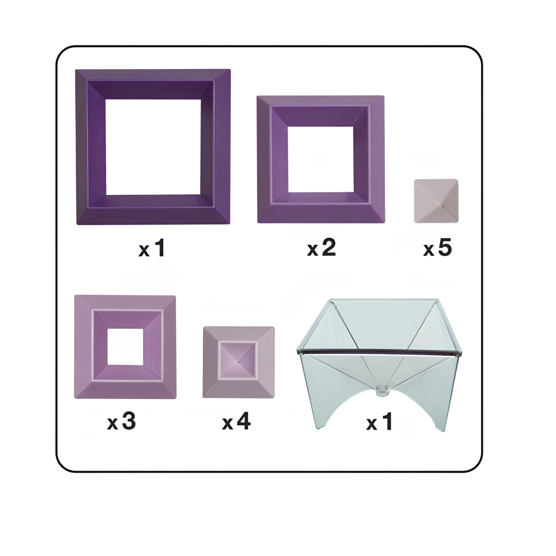 WEDGiTS Purple Building Set – 15 Piece Creative Construction - Wedgits