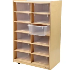 Wheeled Tote Unit With Jumbo Storage Totes