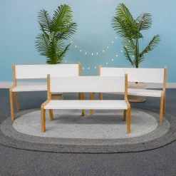 Whitney Plus 12″H Contoured Children’s Bench | Functional Classroom Seating