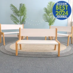 Whitney Plus 10″H Contoured Children’s Bench | Preschool Classroom Seating