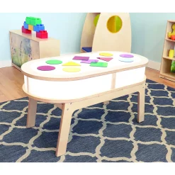 Whitney Plus Radiant LED Light Table | Curved Educational Light Table with Side Panels & UL-Listed Even Glow