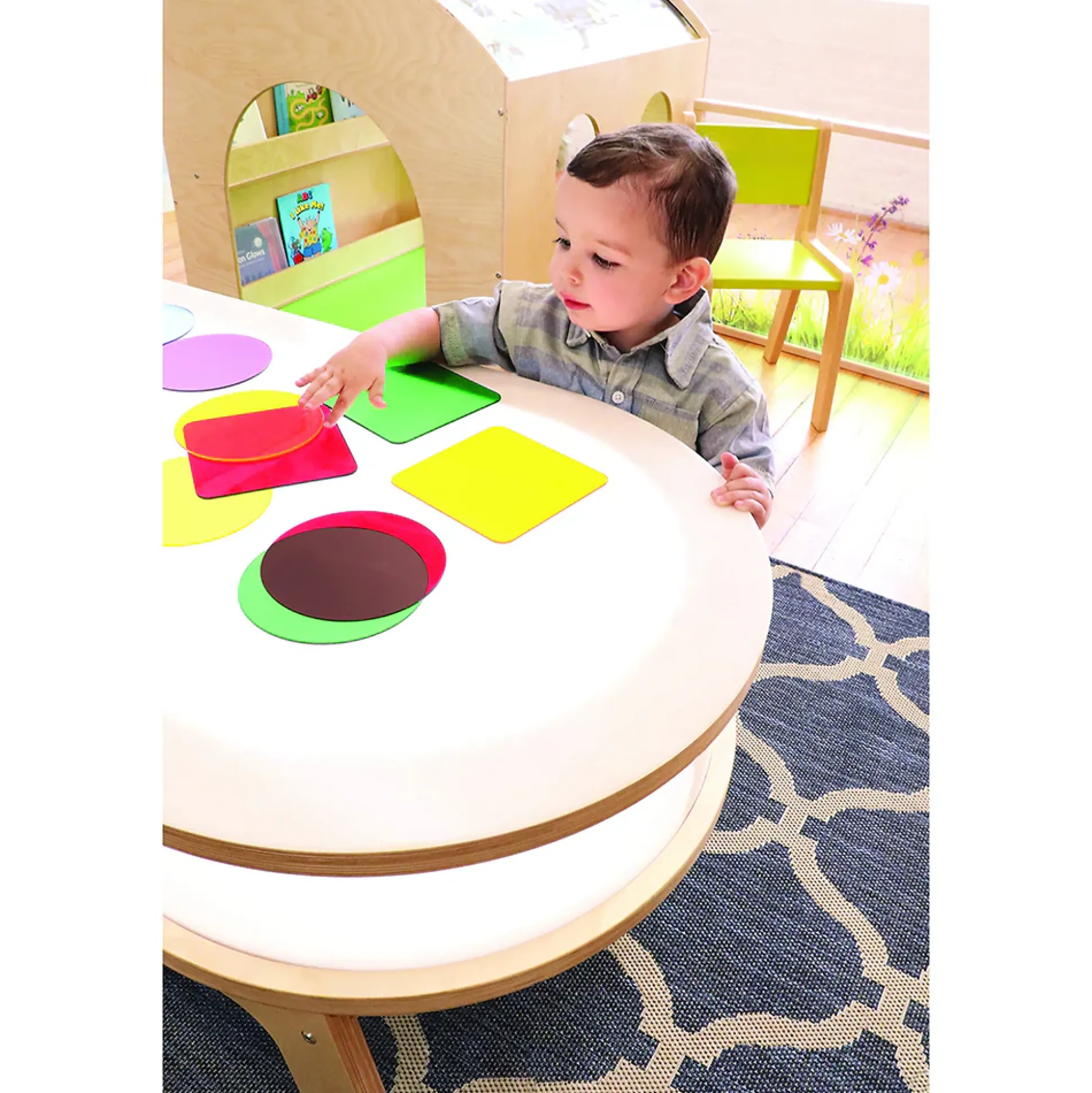 Whitney Plus Radiant LED Light Table | Curved Educational Light Table with Side Panels & UL-Listed Even Glow