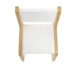 Whitney Plus 10" White Modern Birch Chair | Antimicrobial & Fully Assembled