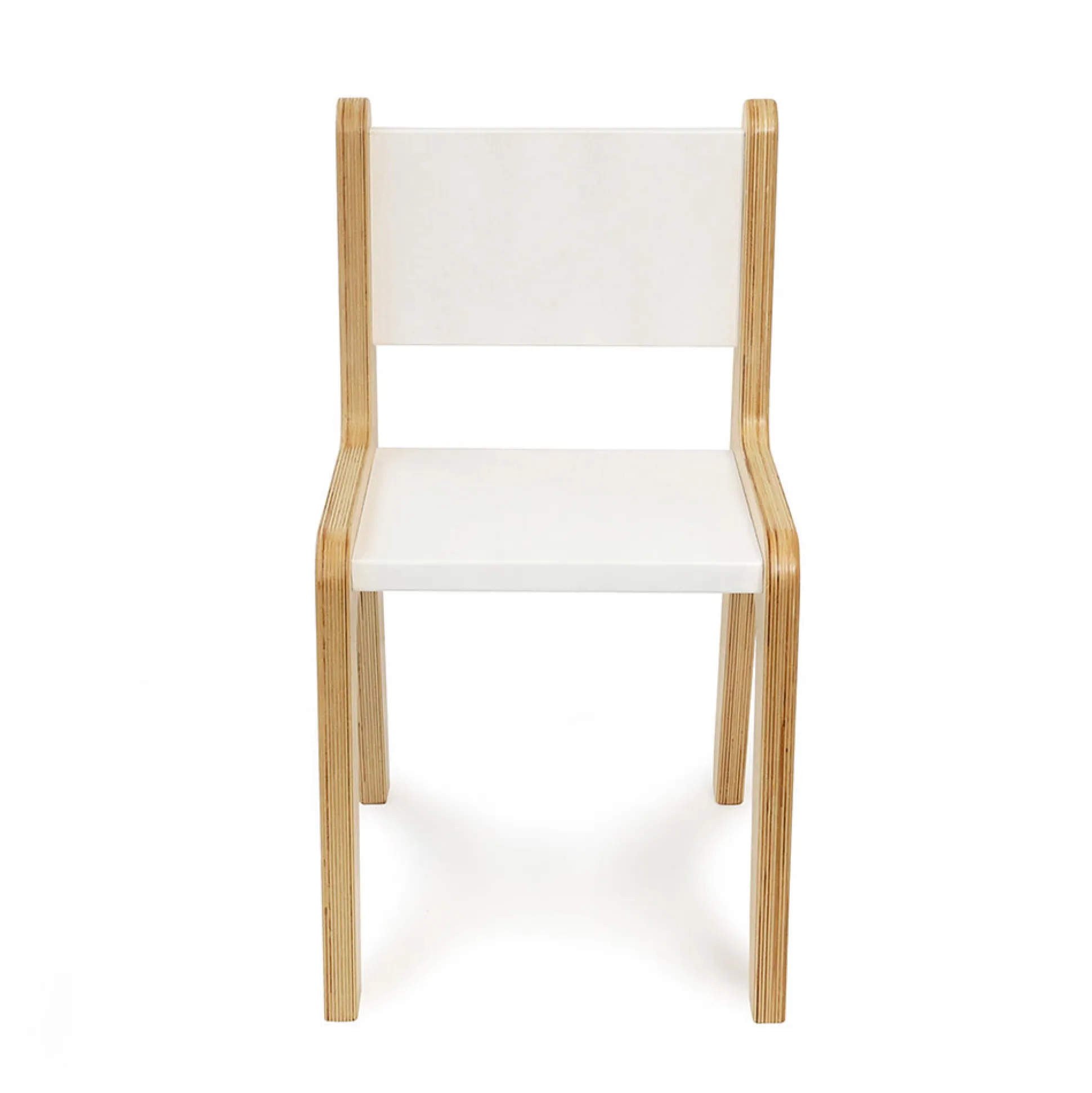 Whitney Plus 14" White Modern Birch Chair | Antimicrobial & Fully Assembled