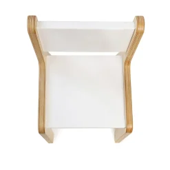 Whitney Plus 14" White Modern Birch Chair | Antimicrobial & Fully Assembled