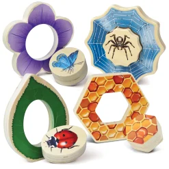 Who’s Hiding Garden Bugs Wooden Puzzle Set | Double-Sided Toddler Puzzle with Hidden Insects & Habitat Scenes