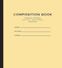 Wide Ruled Composition Journal – 40 Sheets (80 Pages)