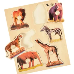 Wild Animals Knob Puzzle