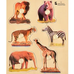 Wild Animals Knob Puzzle