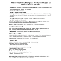 Wildlife Storytelling and Language Development Puppet Kit