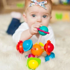 Wimzle Sensory Discovery Toy | Spinning Orbs & Silicone Rings