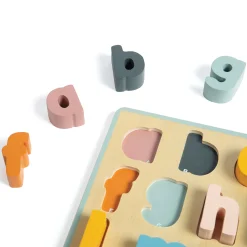 Wooden Alphabet & Counting Puzzle Set | Uppercase, Lowercase & Number Learning Puzzles