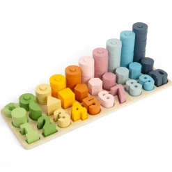 Wooden Alphabet & Counting Puzzle Set | Uppercase, Lowercase & Number Learning Puzzles
