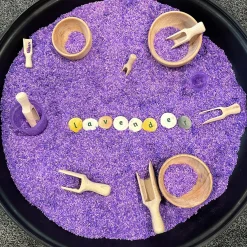 Wooden Bowls & Spoons Sensory Exploration Set | Natural Fine Motor Sorting and Measuring Activity