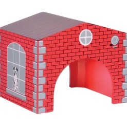 Wooden Community Buildings & Helicopter Set | 9-Piece Unit Blocks Play Set