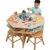 Wooden Discovery Table with 4 Classroom Stools | Hands on Science Center