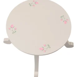 Wooden Doll Table & Chair Set with Floral Design | Ideal for 18