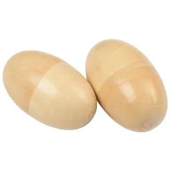 Wooden Egg Shakers - 1 pair