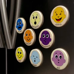 Wooden Emotion Magnets | 20-Piece Toddler Feelings Recognition Set