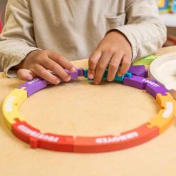 Wooden Emotions Learning Wheel | 3-in-1 Feelings Puzzle & Spinner Game