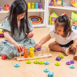 Wooden Feelings Stacking Rings | Emotional Expression & Color Learning Toy