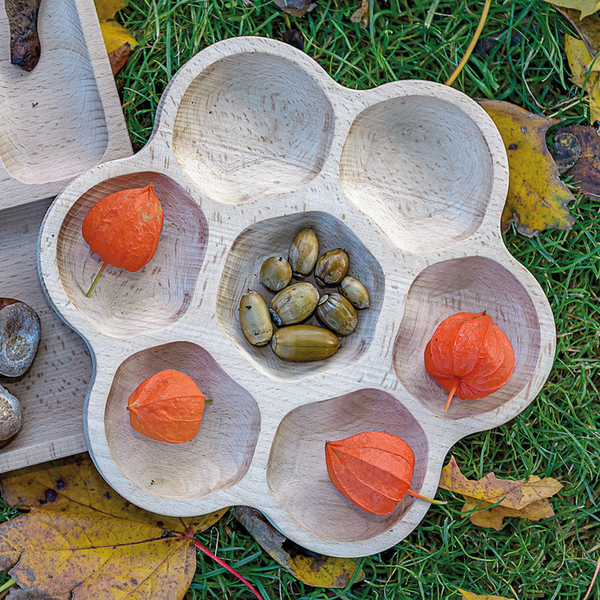 Wooden Flower Sorting Tray | Eco-Friendly Math & Loose Parts Play Tool