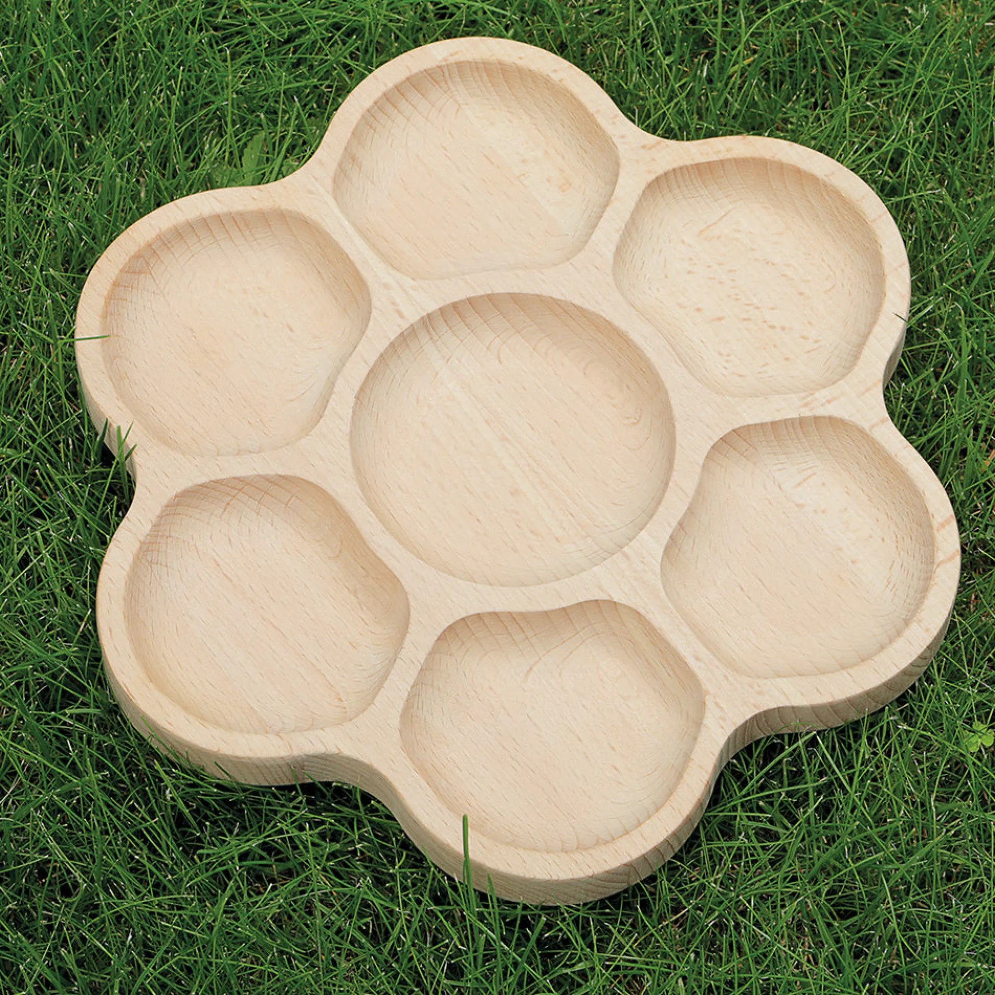 Wooden Flower Sorting Tray | Eco-Friendly Math & Loose Parts Play Tool