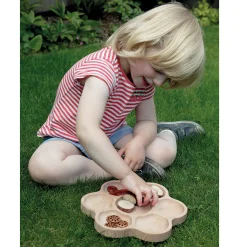 Wooden Flower Sorting Tray | Eco-Friendly Math & Loose Parts Play Tool